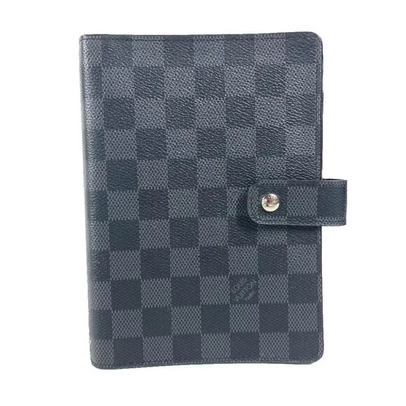 LOUIS VUITTON R20242 Damier Graphite Agenda MM stationery Notebook cover - Picture 1 of 14